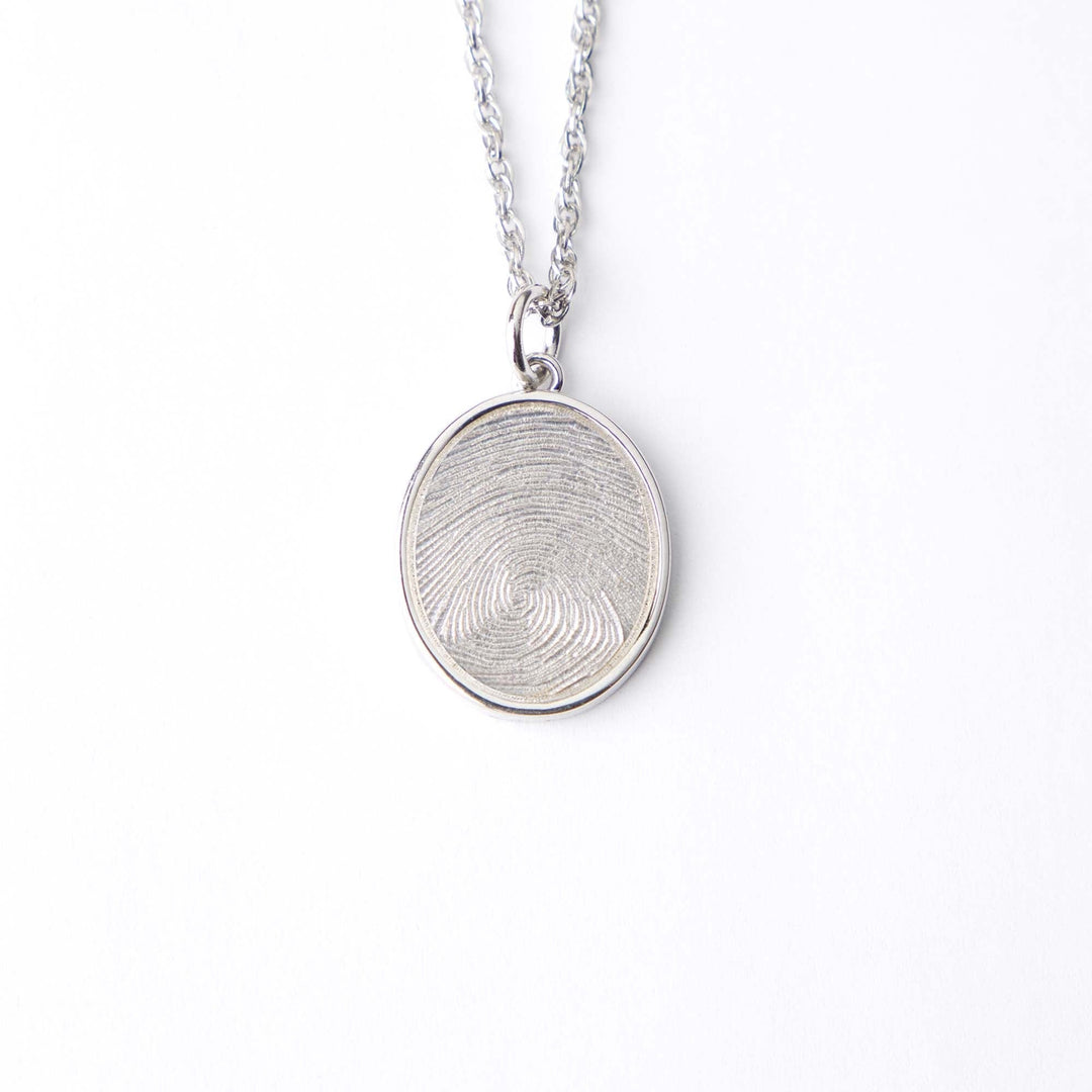 Oval Fingerprint Pendant