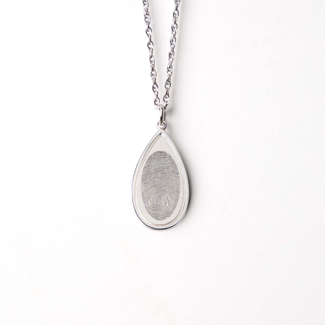 Teardrop Fingerprint Pendant