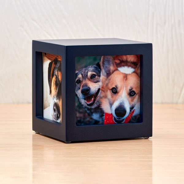 Photo Cube Urn for Pets - Navy
