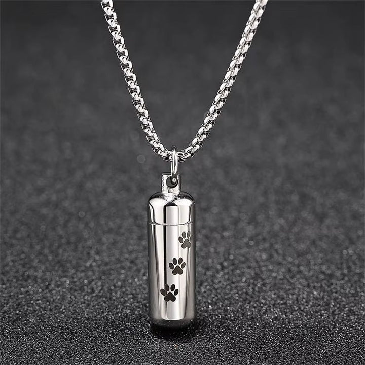 Paw Print Vial for Ashes